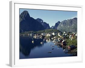 Hamroy Fishing Village During Summer, Lofoten Islands, Arctic, Norway, Scandinavia, Europe-Dominic Harcourt-webster-Framed Photographic Print