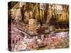 Hams, Jamon and Cheese Stall, La Boqueria, Market, Barcelona, Catalonia, Spain, Europe-Martin Child-Stretched Canvas