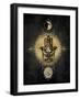 Hamsa Hand Celestial-Oliver Jeffries-Framed Art Print