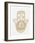 Hamsa Hand Gold-Pam Varacek-Framed Art Print