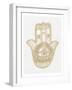 Hamsa Hand Gold-Pam Varacek-Framed Art Print