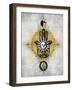 Hamsa Hand with Sun-Oliver Jeffries-Framed Art Print