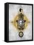 Hamsa Hand with Sun-Oliver Jeffries-Framed Stretched Canvas