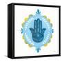 Hamsa Mandala I-Courtney Prahl-Framed Stretched Canvas