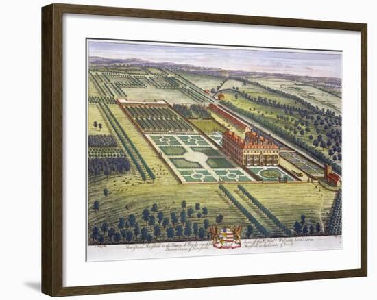 Hamstead Marshall in the county of Berkshire engraved by Johannes Kip-Leonard Knyff-Framed Giclee Print