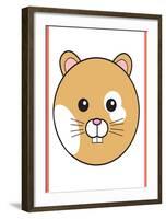 Hamster - Animaru Cartoon Animal Print-Animaru-Framed Giclee Print