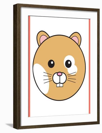 Hamster - Animaru Cartoon Animal Print-Animaru-Framed Giclee Print