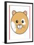 Hamster - Animaru Cartoon Animal Print-Animaru-Framed Giclee Print