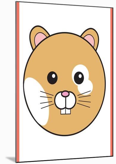 Hamster - Animaru Cartoon Animal Print-Animaru-Mounted Giclee Print