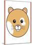 Hamster - Animaru Cartoon Animal Print-Animaru-Mounted Giclee Print