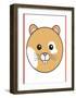 Hamster - Animaru Cartoon Animal Print-Animaru-Framed Giclee Print