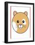 Hamster - Animaru Cartoon Animal Print-Animaru-Framed Giclee Print