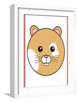 Hamster - Animaru Cartoon Animal Print-Animaru-Framed Giclee Print