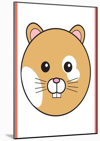 Hamster - Animaru Cartoon Animal Print-Animaru-Mounted Giclee Print