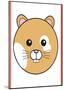 Hamster - Animaru Cartoon Animal Print-Animaru-Mounted Giclee Print