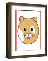 Hamster - Animaru Cartoon Animal Print-Animaru-Framed Giclee Print