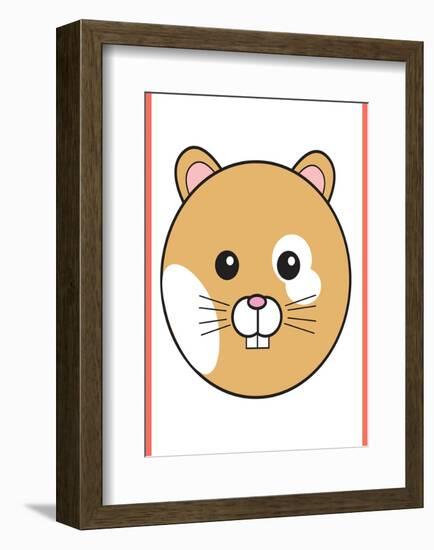Hamster - Animaru Cartoon Animal Print-Animaru-Framed Giclee Print
