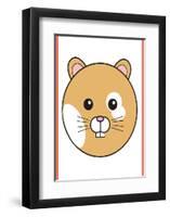 Hamster - Animaru Cartoon Animal Print-Animaru-Framed Giclee Print