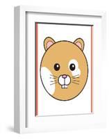 Hamster - Animaru Cartoon Animal Print-Animaru-Framed Giclee Print