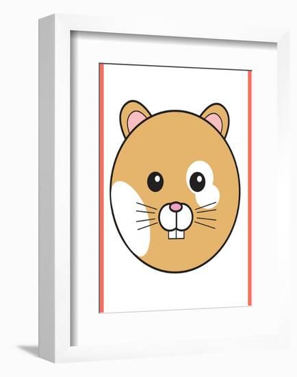 Hamster - Animaru Cartoon Animal Print-Animaru-Framed Giclee Print