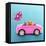 Hamster Driving Miniature Sports Convertible Car-null-Framed Stretched Canvas