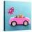 Hamster Driving Miniature Sports Convertible Car-null-Stretched Canvas