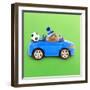 Hamster Driving Miniature Sports Convertible Car-null-Framed Photographic Print