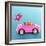 Hamster Driving Miniature Sports Convertible Car-null-Framed Photographic Print