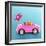 Hamster Driving Miniature Sports Convertible Car-null-Framed Photographic Print