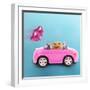 Hamster Driving Miniature Sports Convertible Car-null-Framed Photographic Print