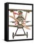 Hamster Flying Aeroplane-null-Framed Stretched Canvas