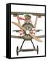 Hamster Flying Aeroplane-null-Framed Stretched Canvas