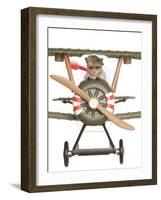 Hamster Flying Aeroplane-null-Framed Photographic Print