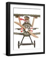 Hamster Flying Aeroplane-null-Framed Photographic Print