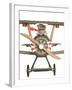 Hamster Flying Aeroplane-null-Framed Photographic Print