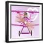 Hamster Flying Aeroplane-null-Framed Photographic Print