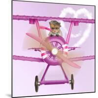 Hamster Flying Aeroplane-null-Mounted Photographic Print