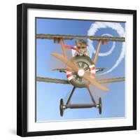Hamster Flying Aeroplane-null-Framed Photographic Print