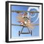 Hamster Flying Aeroplane-null-Framed Photographic Print