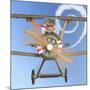 Hamster Flying Aeroplane-null-Mounted Photographic Print