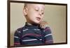 Hamster on Boy's Shoulder-William P. Gottlieb-Framed Photographic Print