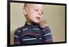 Hamster on Boy's Shoulder-William P. Gottlieb-Framed Photographic Print