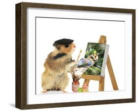 Hamster Painting-null-Framed Photographic Print