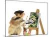 Hamster Painting-null-Mounted Photographic Print