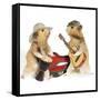 Hamsters Playing Musical Instruments-null-Framed Stretched Canvas