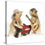 Hamsters Playing Musical Instruments-null-Stretched Canvas