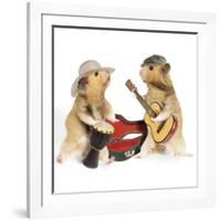 Hamsters Playing Musical Instruments-null-Framed Photographic Print