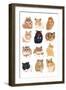 Hamsters Wearing Glasses-Hanna Melin-Framed Art Print