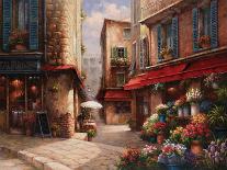 Flower Market Lane-Han Chang-Stretched Canvas