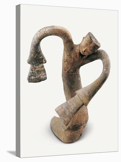 Han Dynasty Sculpture of Terracotta Dancer-null-Stretched Canvas